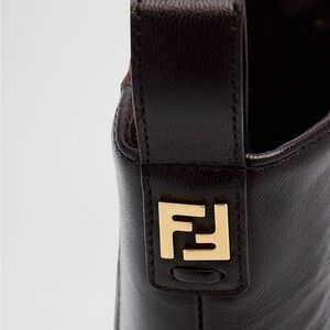 Fendi Almond-Toe Calf Leaher Boots